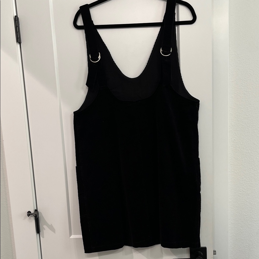Black Overall Corduroy Dress - Picture 2 of 5